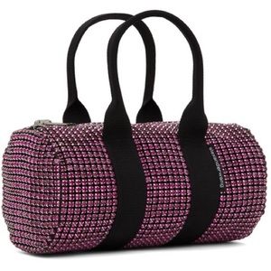ALEXANDER WANG PINK CRYSTAL MESH MINI CRUISER DUFFLE BAG NWT